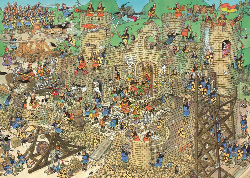Reis Belang Uitsluiting Castle Conflict (De Middeleeuwen) - Jan van Haasteren puzzels